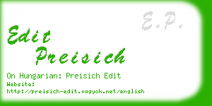 edit preisich business card